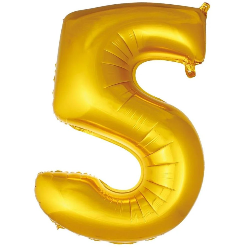 Folyo Balon Gold 5 40 İnç 100 Cm